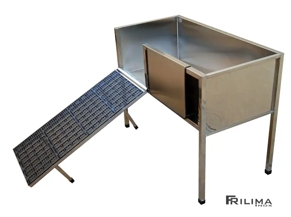 Banheira de inox para petshop
