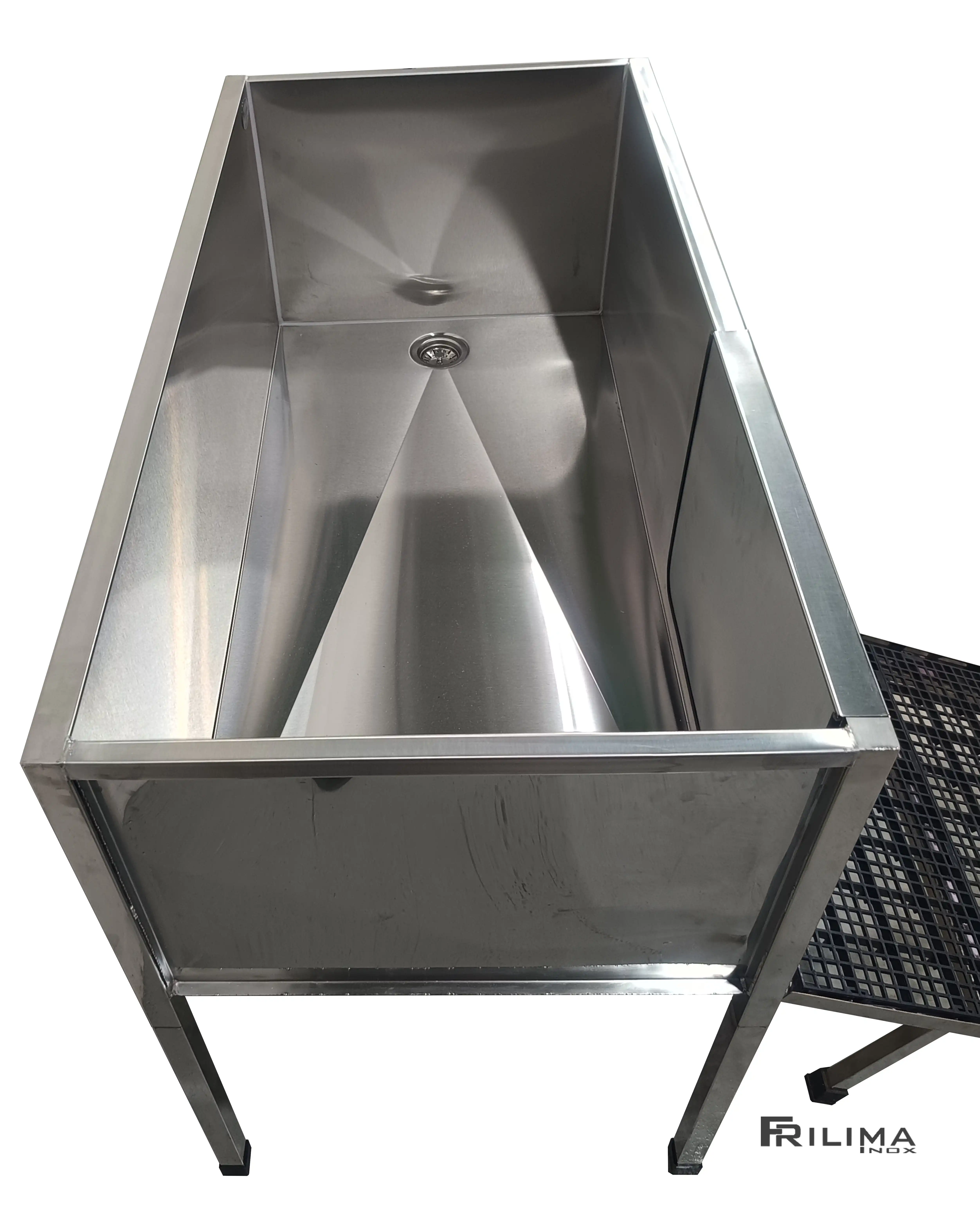 Banheira de inox para petshop