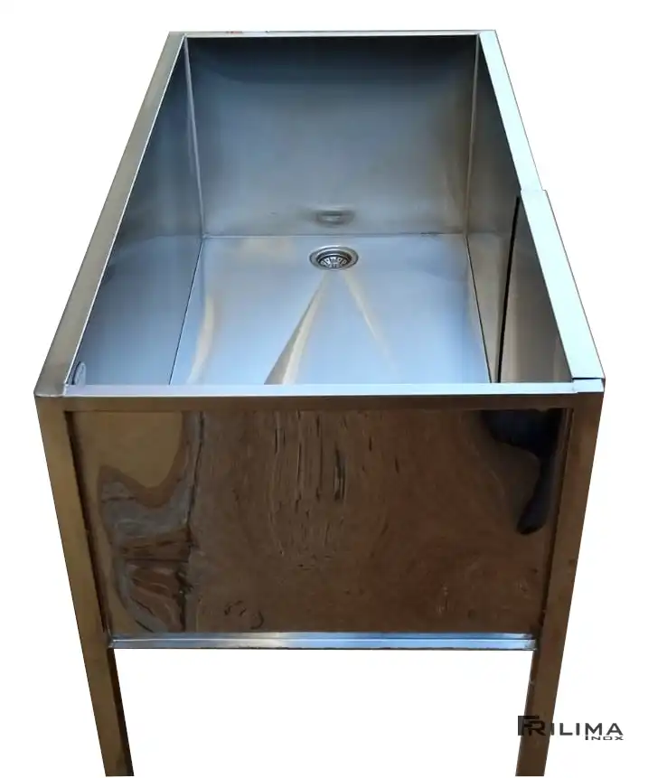Banheira de inox para petshop